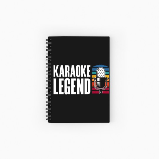 Karaoke Legend Microphone Retro Spiral Notebooks   Ruled Line