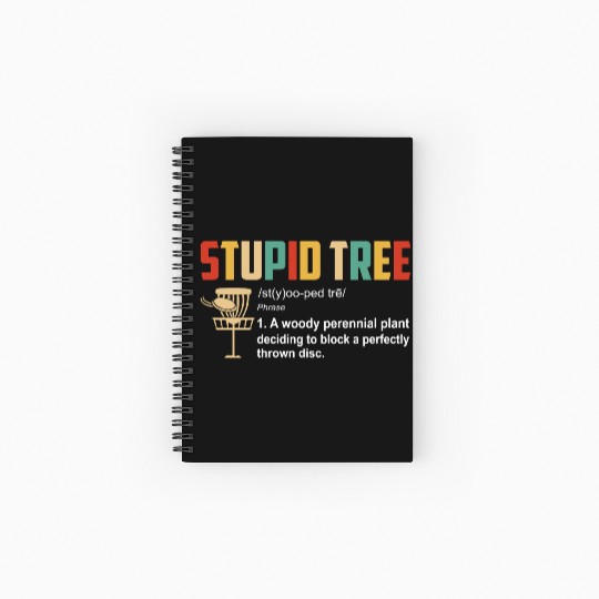 Vintage Stupid Tree Definition Spiral Notebooks   Ruled Line