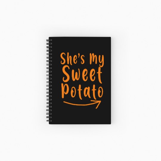 She's My Sweet Potato Thanksgiving Matching Couple Spiral Notebooks   Ruled Line