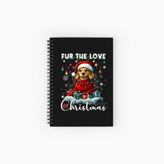 Dachshund Christmas Tree Lights Decorations Dog Spiral Notebooks   Ruled Line