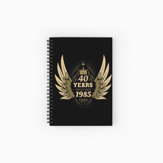 Unique since 1985 40th Birthday Spiral Notebooks   Ruled Line