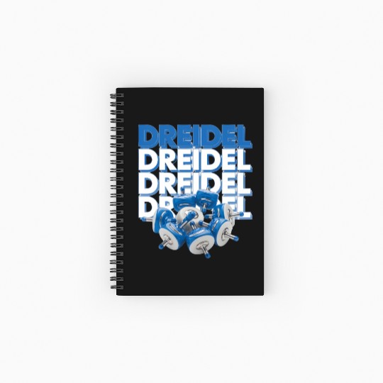 Spinning Dreidels Hanukkah Fun Spiral Notebooks   Ruled Line