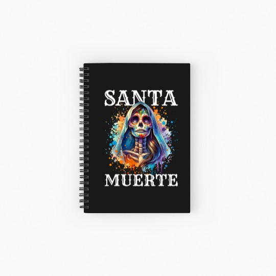 Santa Muerte for Karnival, Halloween and Día de Spiral Notebooks   Ruled Line