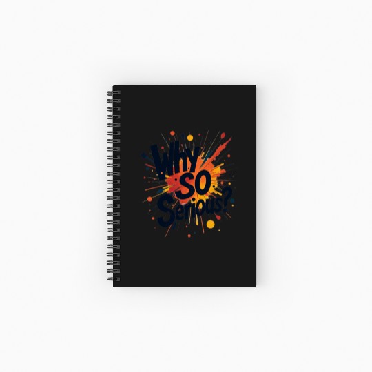 Why So Serious Chaotic Abstract Art Spiral Notebooks   Ruled Line