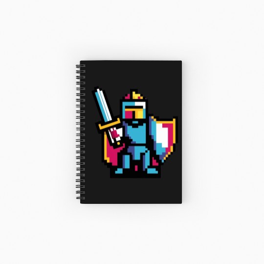 knight pixel art Spiral Notebooks   Ruled Line