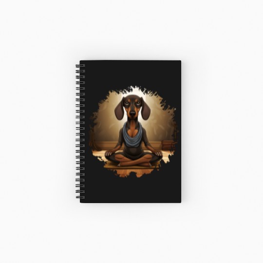 Dachshund Yoga Spiral Notebooks   Ruled Line