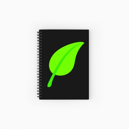 Green Beautiful Leaf Eco Spring Summer Cool Nature Spiral Notebooks   Ruled Line
