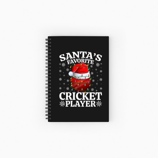 Santa's Favorite Cricket Player Spiral Notebooks   Ruled Line