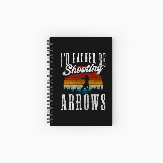 Archer Bow And Arrow Hunting Shooting Festival Spiral Notebooks   Ruled Line