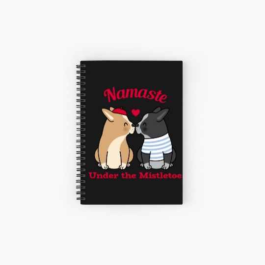 Namaste Under the Mistletoe Christmas Yoga Spiral Notebooks   Ruled Line