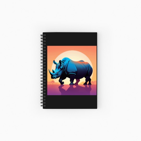 Rhinoceros - 01 Spiral Notebooks   Ruled Line