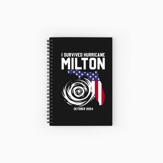 I survived Hurricane Milton October 2024 Florida Spiral Notebooks   Ruled Line