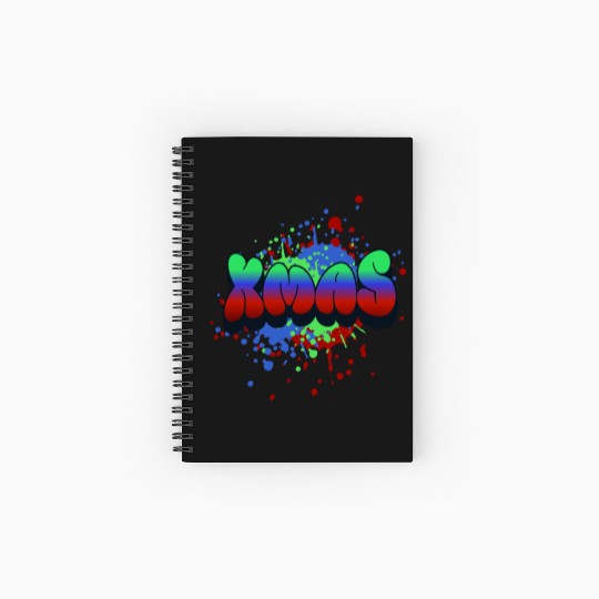Xmas - A Christmas Graffiti Design Spiral Notebooks   Ruled Line