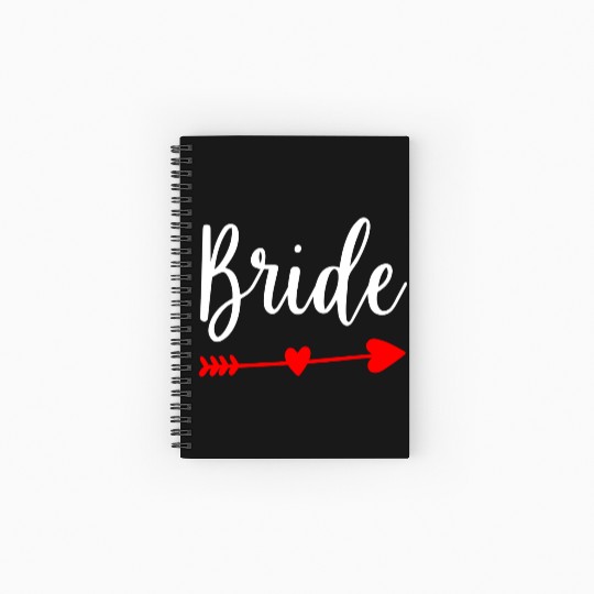 Bride Wedding Engagement Bachelorette Party Spiral Notebooks   Ruled Line