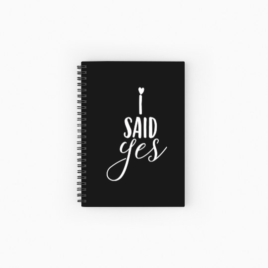 Bride Said Yes Wedding Engagement Bachelorette Spiral Notebooks   Ruled Line