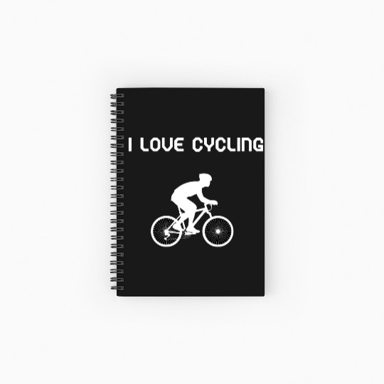I love cycling design Spiral Notebooks   Ruled Line