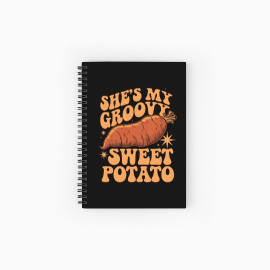 She's my Groovy Sweet Potato Spiral Notebooks   Ruled Line