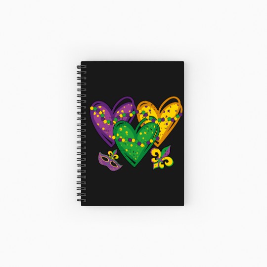Heart Festival Parade Mardi Gras Spiral Notebooks   Ruled Line