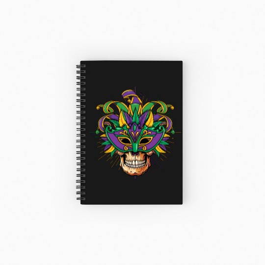 Sugarskull Mask Festival Parade Mardi Gras Spiral Notebooks   Ruled Line