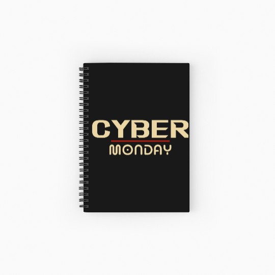 Cyber Monday Spiral Notebooks   Ruled Line Design Retro vintage