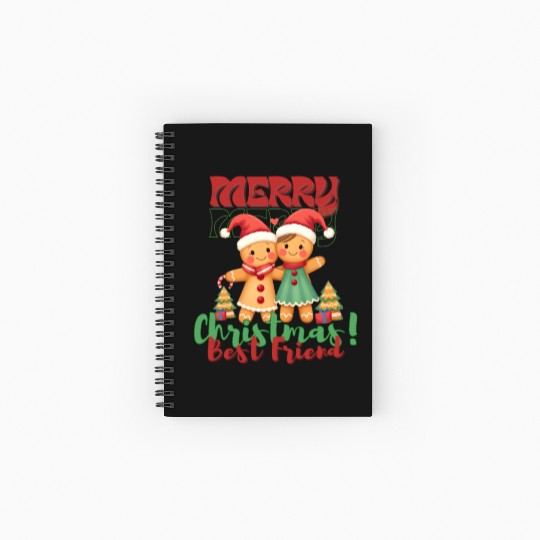 Merry Christmas Best Friend Spiral Notebooks   Ruled Line