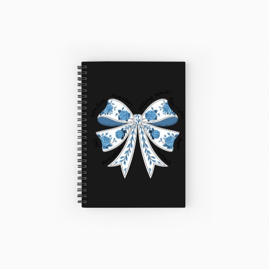 Christmas Coquette bow, Christmas santa bow Spiral Notebooks   Ruled Line