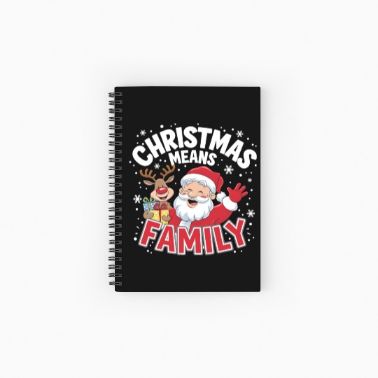 Christmas means family Spiral Notebooks   Ruled Line
