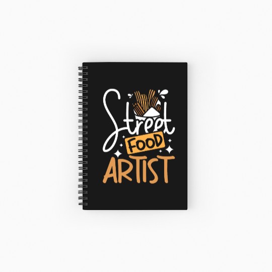 Street food artist Churros maker Spiral Notebooks   Ruled Line