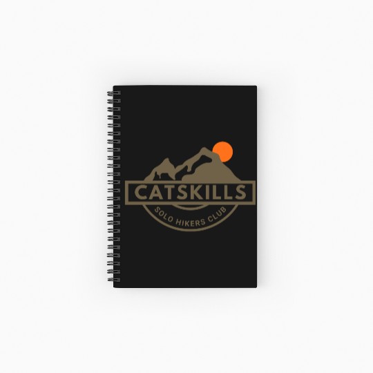 Catskills Solo Hikers Adventure Graphic Spiral Notebooks   Ruled Line