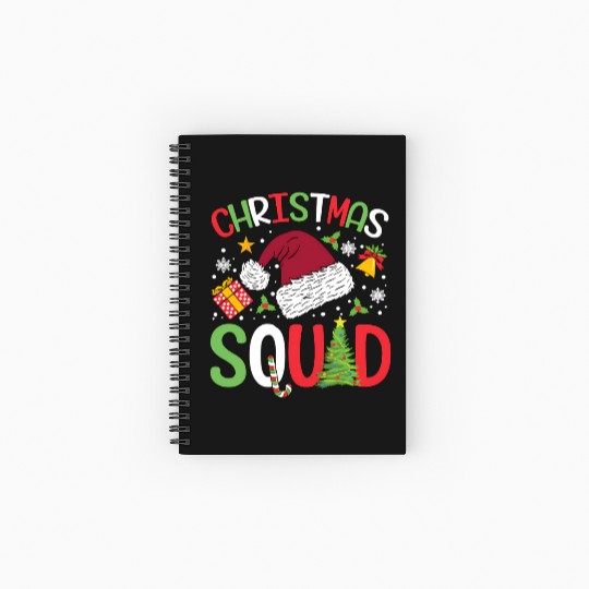 CHRISTMAS SQUAD Christmas hat Spiral Notebooks   Ruled Line