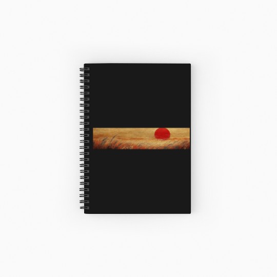 Sunset Serenity: Susuki Fields in Twilight Spiral Notebooks   Ruled Line