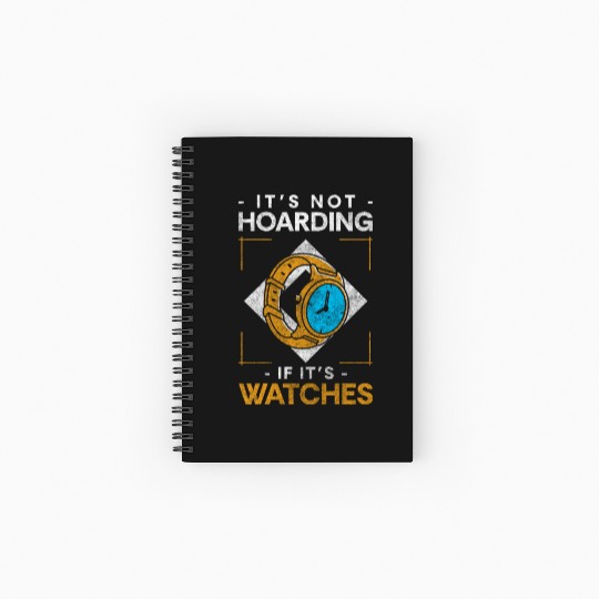 Clock Luxury Watch Old School Spiral Notebooks   Ruled Line