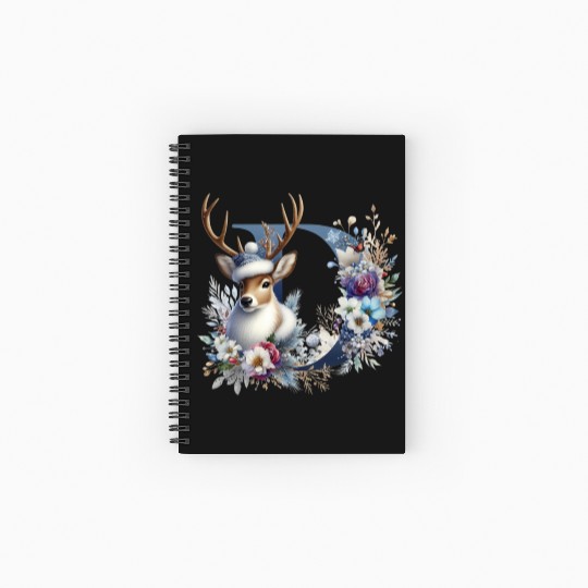 funny christmas deer Spiral Notebooks   Ruled Line