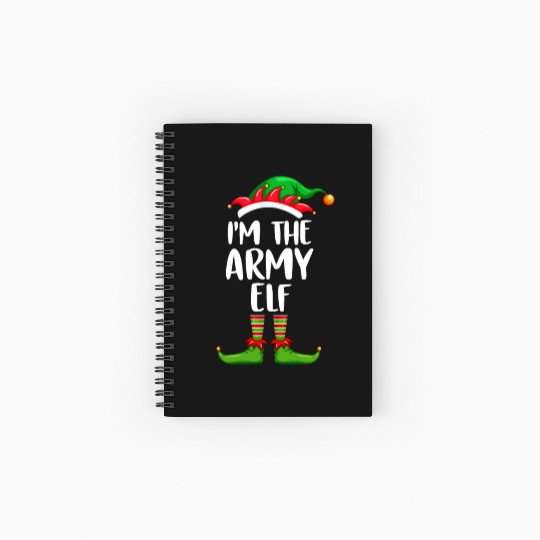 I'm The Army Elf Spiral Notebooks   Ruled Line Matching Family Christmas