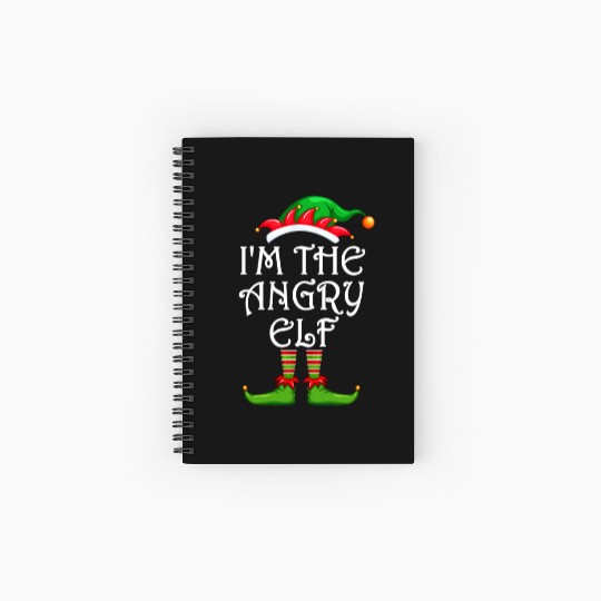 I'm The Angry Elf Spiral Notebooks   Ruled Line Matching Family Christmas