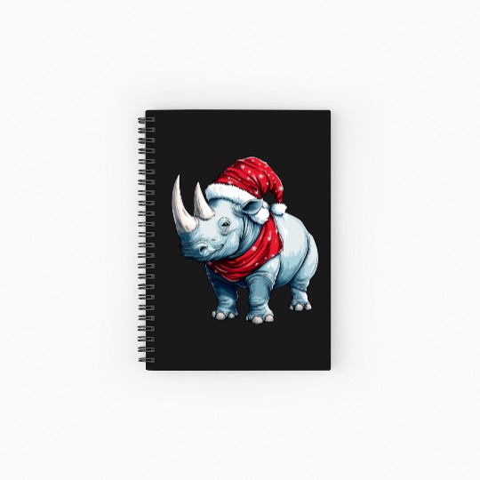 Rhinos Christmas Spiral Notebooks   Ruled Line