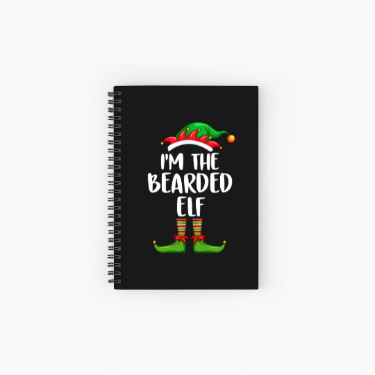 I'm The Bearded Elf Spiral Notebooks   Ruled Line Matching Family