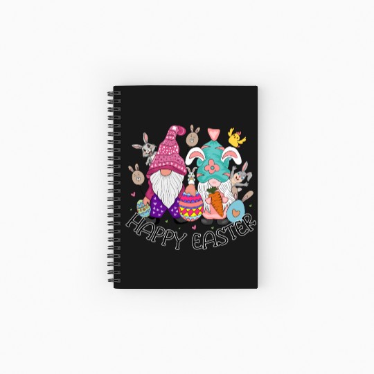 Happy Easter Day, Cute Easter Spiral Notebooks   Ruled Line