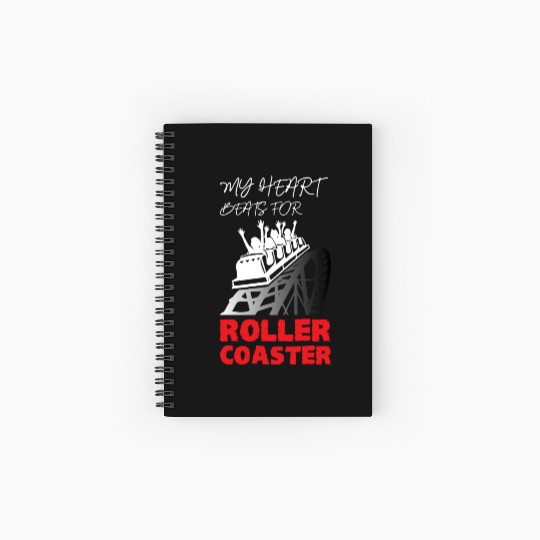 My Heart Beats for Roller Coaster Spiral Notebooks   Ruled Line
