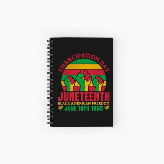 Emancipation Day Juneteenth Black American Freedom Spiral Notebooks   Ruled Line