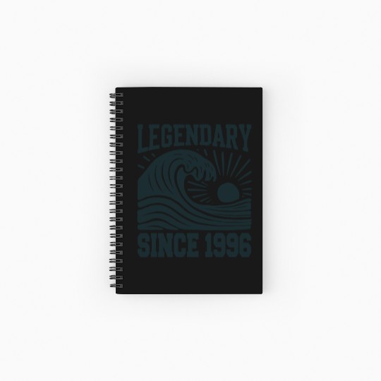 Legendary Since 1996 Birthday Vibes Spiral Notebooks   Ruled Line