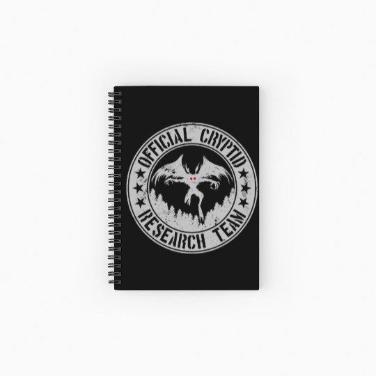 Official Cryptid Research Team | Cryptids Mothman Spiral Notebooks   Ruled Line