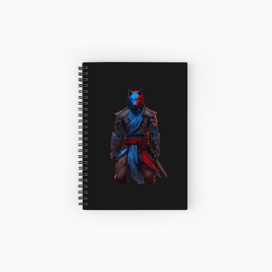 Samurai wolf Spiral Notebooks   Ruled Line