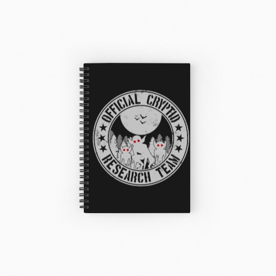 Cryptid Research Team Aliens Hopkinsville Goblins Spiral Notebooks   Ruled Line