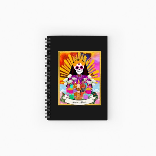 Butterfly Santa Muerte Spiral Notebooks   Ruled Line