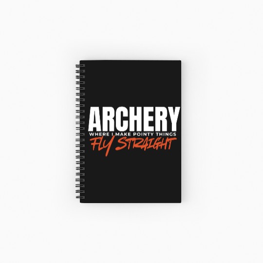 Funny Archery Coach Game Competition for Hunter Spiral Notebooks   Ruled Line
