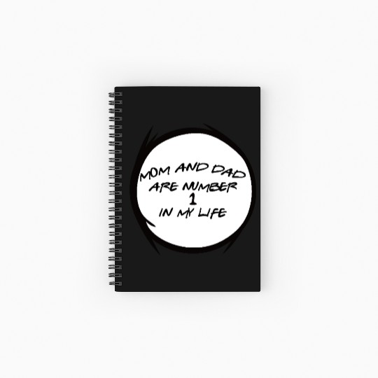 Mom And Dad Are Number 1 In My Life Spiral Notebooks   Ruled Line