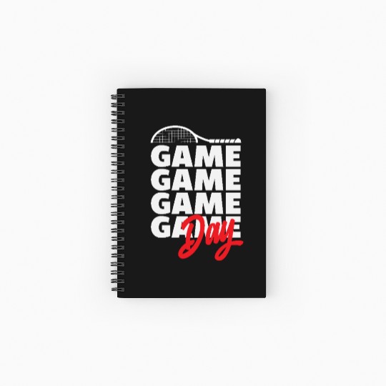 Tennis Game Day Enthusiasm Spiral Notebooks   Ruled Line