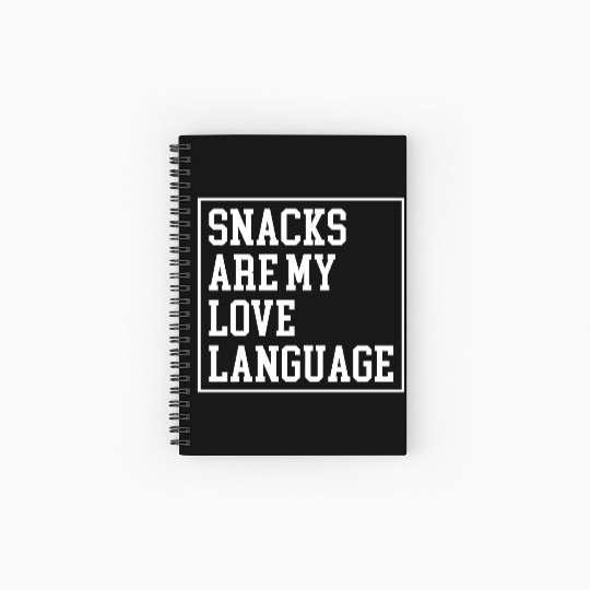 Snacks Are My Love Language Retro Valentine Spiral Notebooks   Ruled Line
