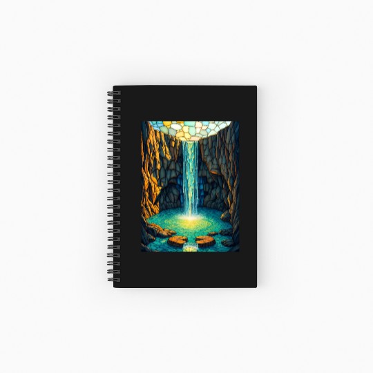 Celestial Waterfall Sanctuary Spiral Notebooks   Ruled Line
